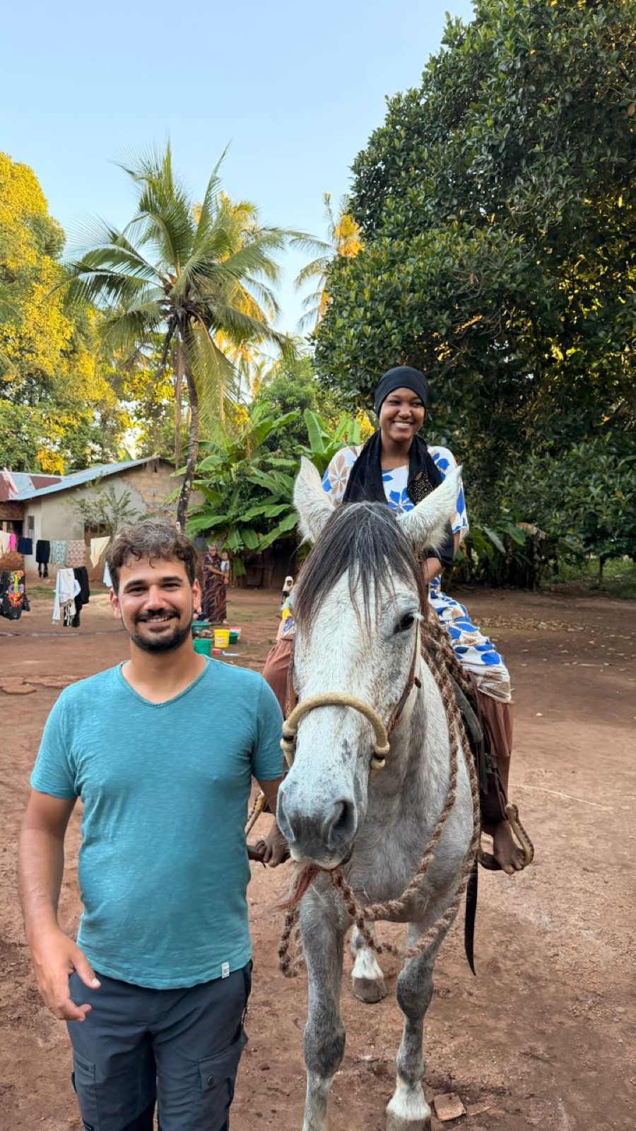 First ride in the village